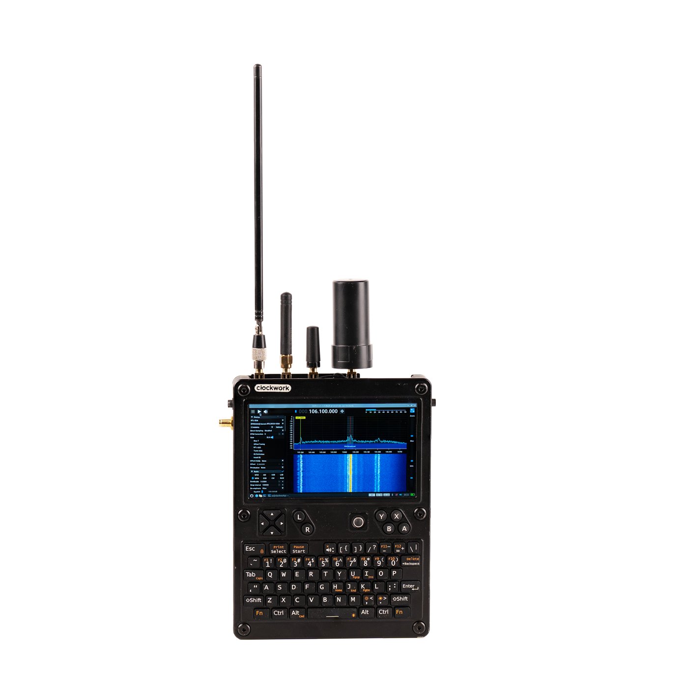 Figure 7 — 7 — The HackerGadgets AIO V2 extension board: RTL-SDR, LoRa, GPS, RTC, USB hub, USB 3.0, and RJ45 on one card, in the default 7-antenna configuration. Photo: HackerGadgets, hackergadgets.…