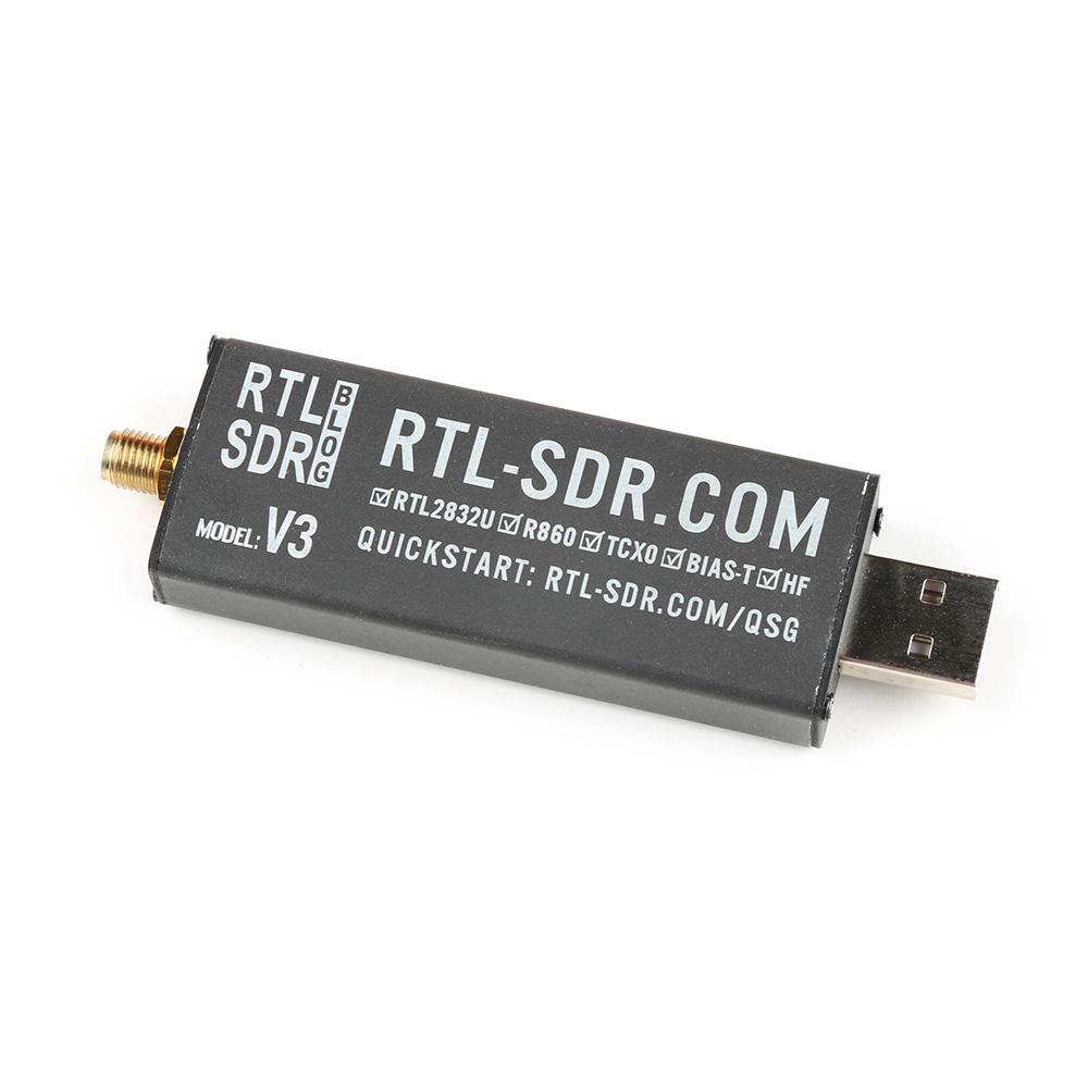 Figure 9 — 9 — An RTL-SDR Blog V3 USB dongle — representative of the "external USB SDR dongle" Carbon Computers' own product description identifies as the Advanced Radio's SDR path. Photo via web sea…